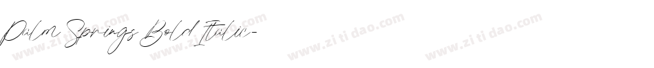 PalmSprings Bold Italic字体转换